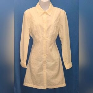 Ali Miles / Long Sleeve White Button Down Tunic / Size M